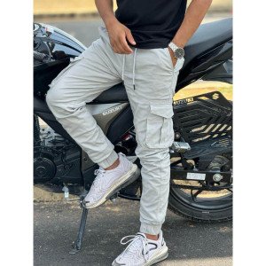 Silver color 6 pocket cargo pant